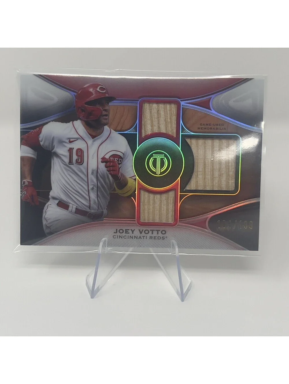 2025 Topps Tribute Joey Votto Triple Relics Bat TTR-JV #'d /199 Cincinnati Reds